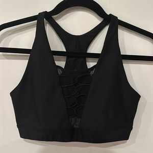 Soulcycle Black Mesh Sports Bra